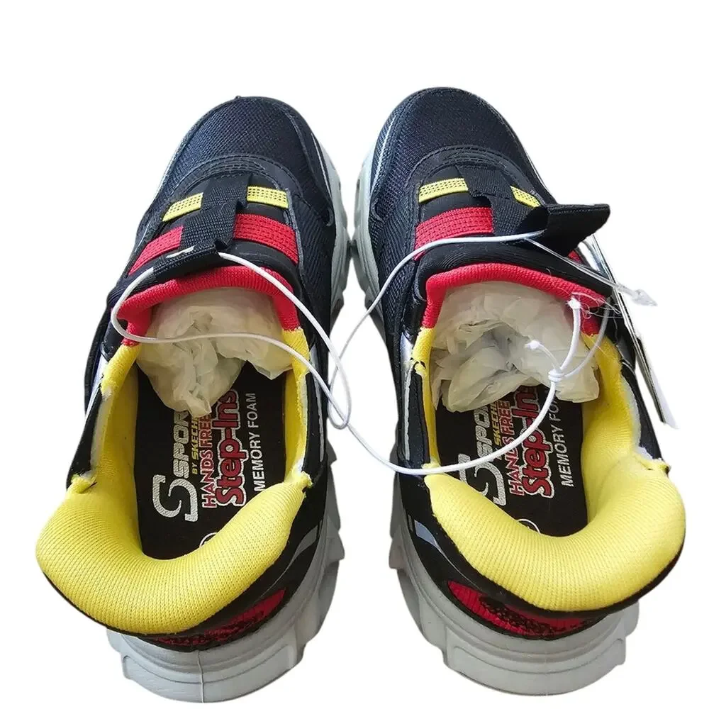 Skechers Kids' Black and Yellow Light-Up Sneakers 12 Toddler